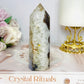 Druzy Flower Agate Tower 12cm