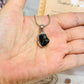 Rare Moldavite Tektite Sterling Silver Pendant & Chain with Certification of Authenticity