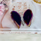 Beautiful Purple Agate Silver Butterfly