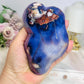 High Grade Blue Flower Agate Bowl 13cm 265g