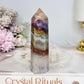 Crazy Lace Amethyst Tower 9cm