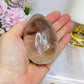 Large Quartz Egg On Stand with Rainbows 280g
