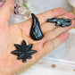 Set of 3 Terahertz Carvings ~ Angel Wing, Crocodile & Leaf