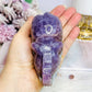 Amethyst X Mexican Lace Agate Elephant 11cm 367g