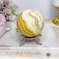Orange Calcite Sphere on Stand 335g