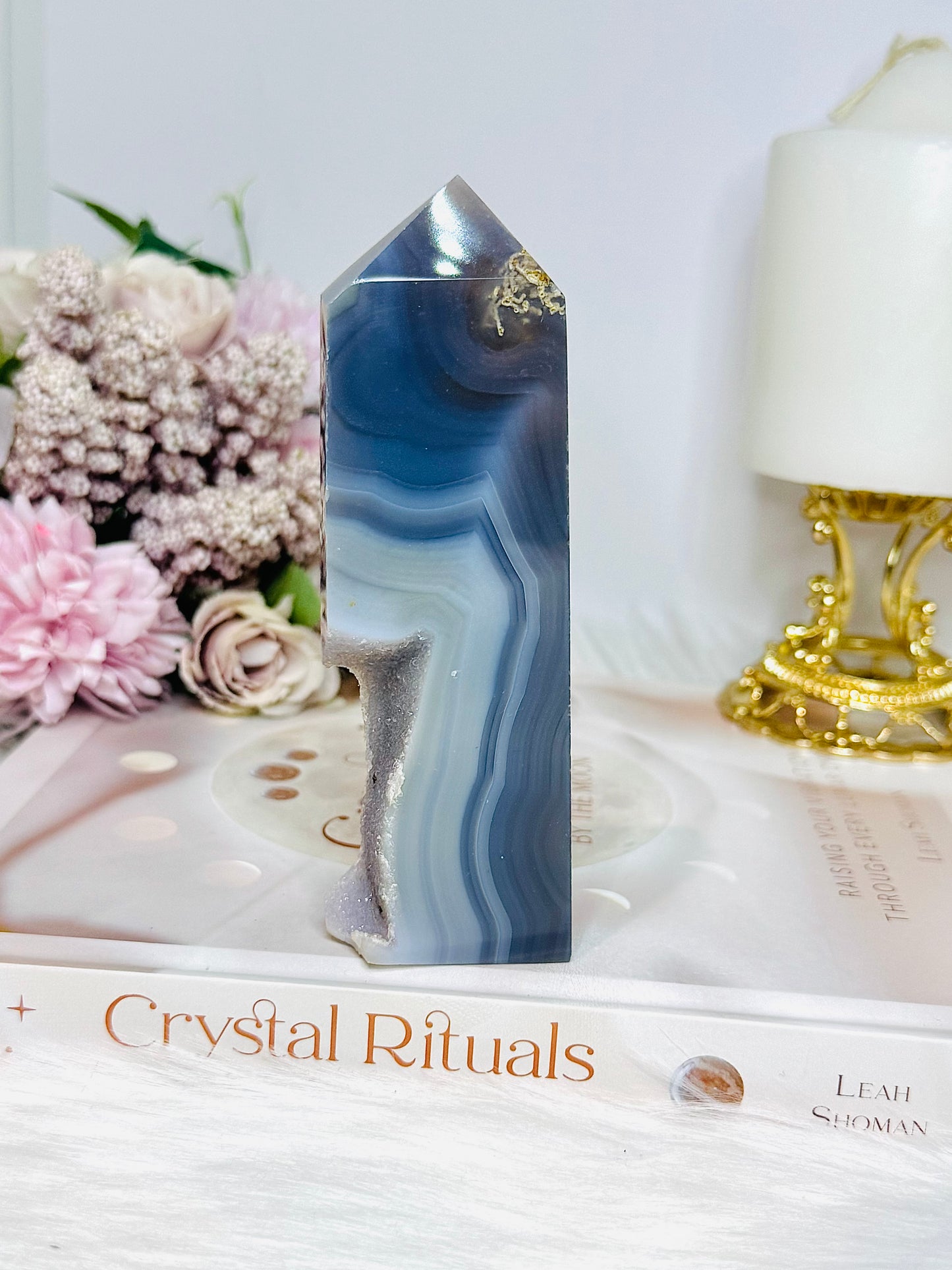 Druzy Agate Tower 12.5cm