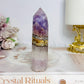 Crazy Lace Amethyst Tower 10cm
