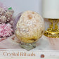 Large Rare Amethyst X Flower Agate Sphere On Stand 710g