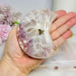 Druzy Pink Amethyst X Flower Agate Moon On Stand 17.5cm