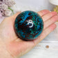 Natural Chrysocolla With Shattuckite Sphere on Stand 356g