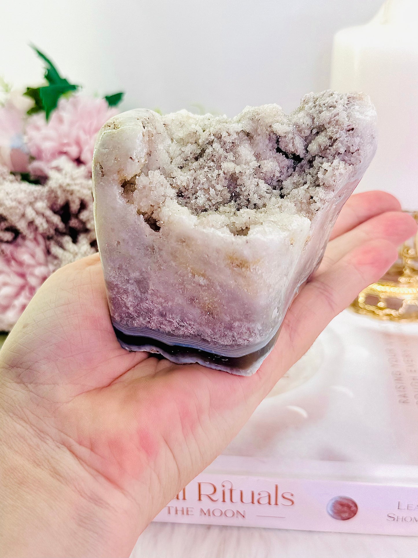 ⚜️ SALE ⚜️ Stunning 442gram Druzy Pink Amethyst Freeform From Brazil