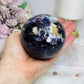 Large Lepidolite | Purple Mica Sphere on Stand 629g