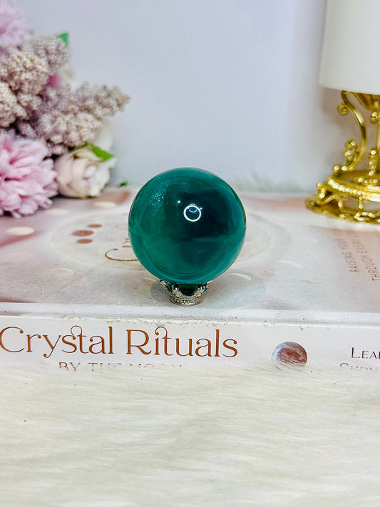 Blue Fluorite Sphere on Stand 106g