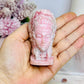 Pink Opal Carved Indian Head 8cm
