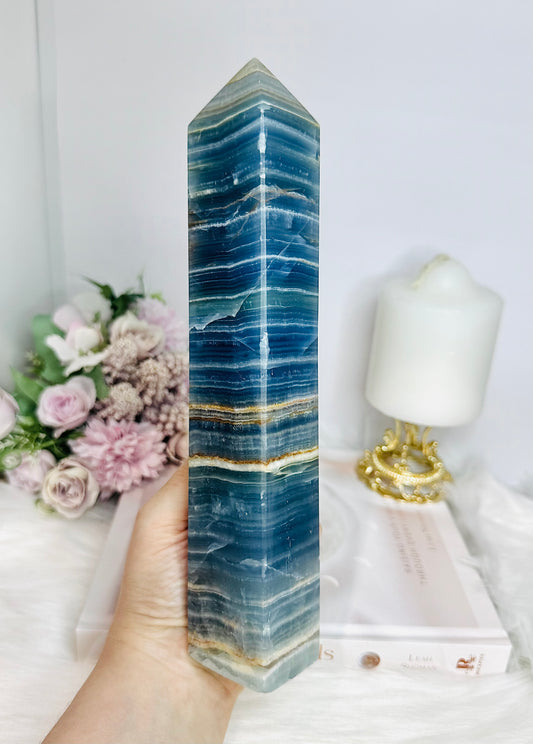 Large Natural Blue Onyx Generator | Tower 23cm