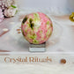 Thulite Sphere with Epidote 197g
