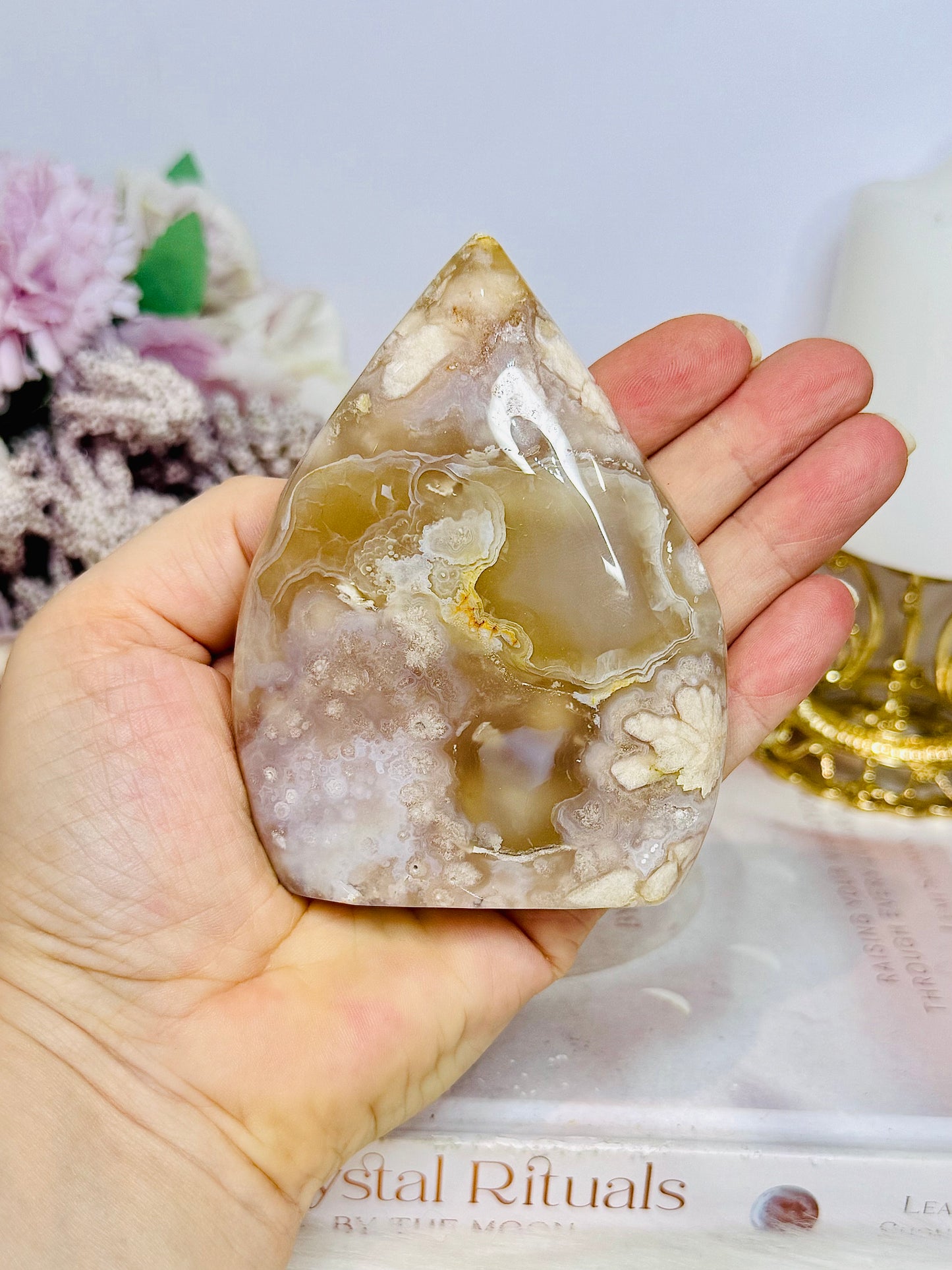 Flower Agate Freeform | Flame 10cm