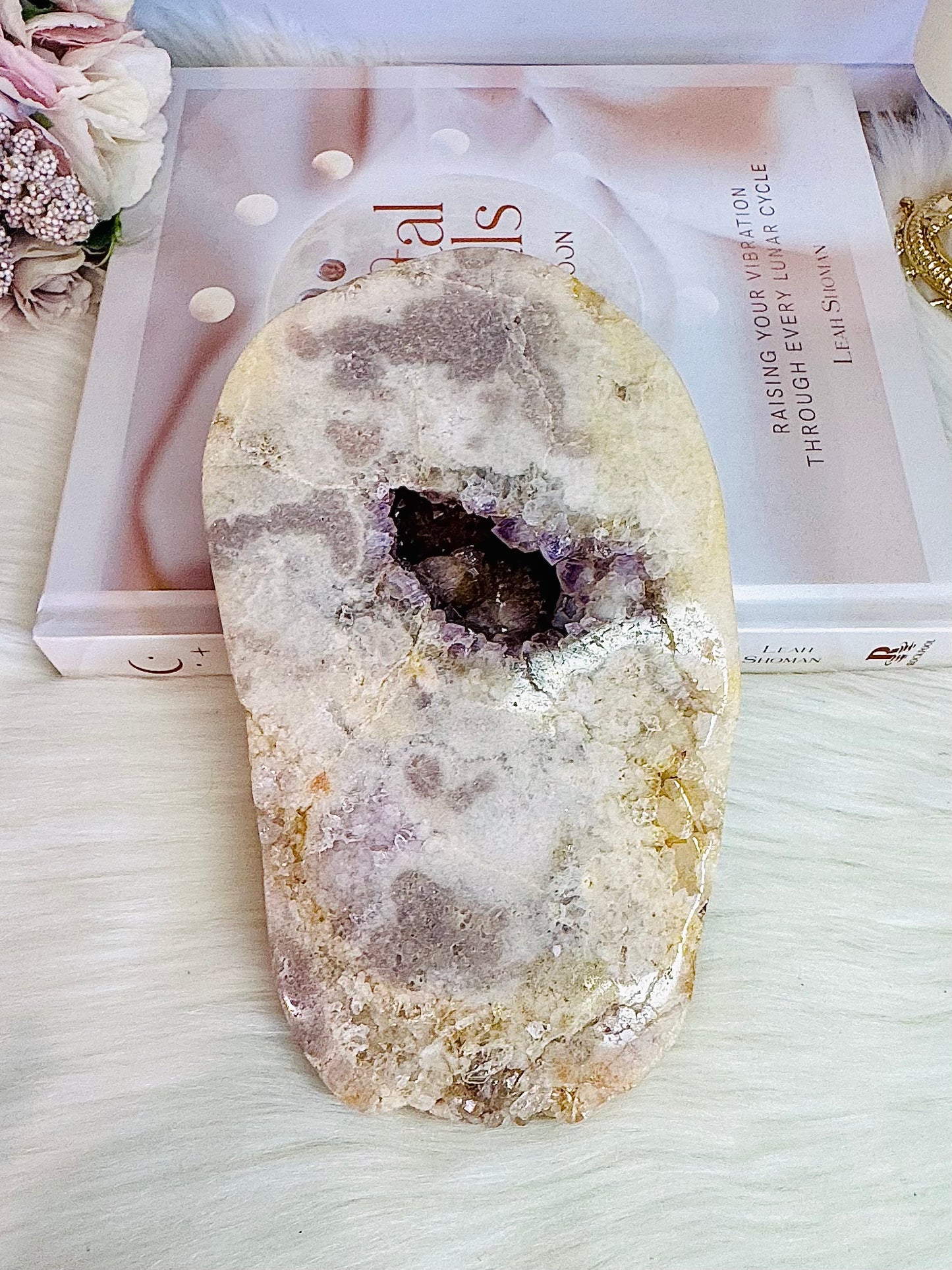 Large Chunky Natural Pink Amethyst Druzy Slab 17cm  828grams