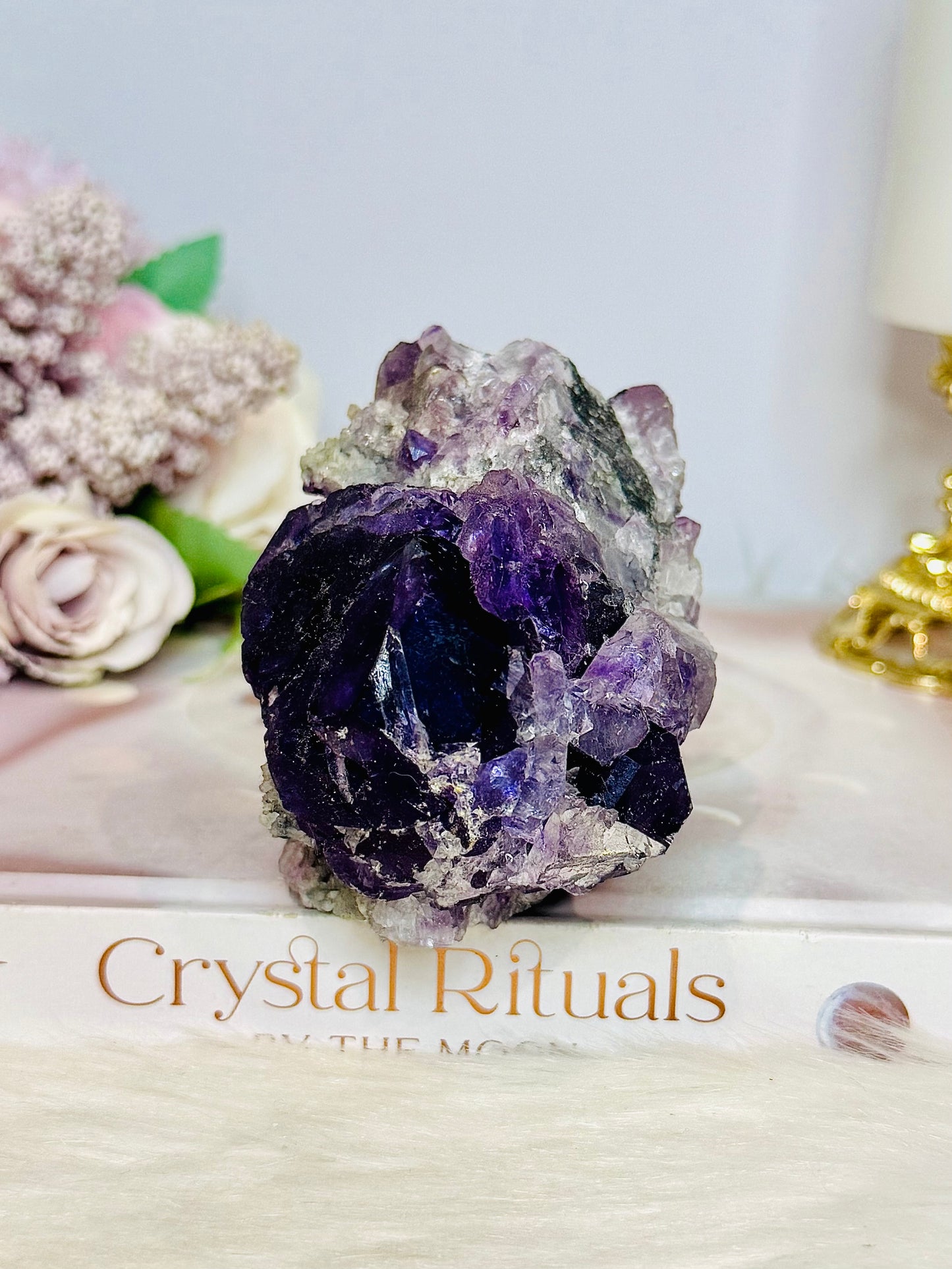 High Grade Purple Cubed Fluorite Natural Specimen 392g