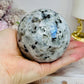Large Rainbow Moonstone Sphere on Stand with Blue Flash 617g