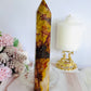 Natural Large Mookaite Jasper Tower | Generator with Hematite Inclusions 21cm