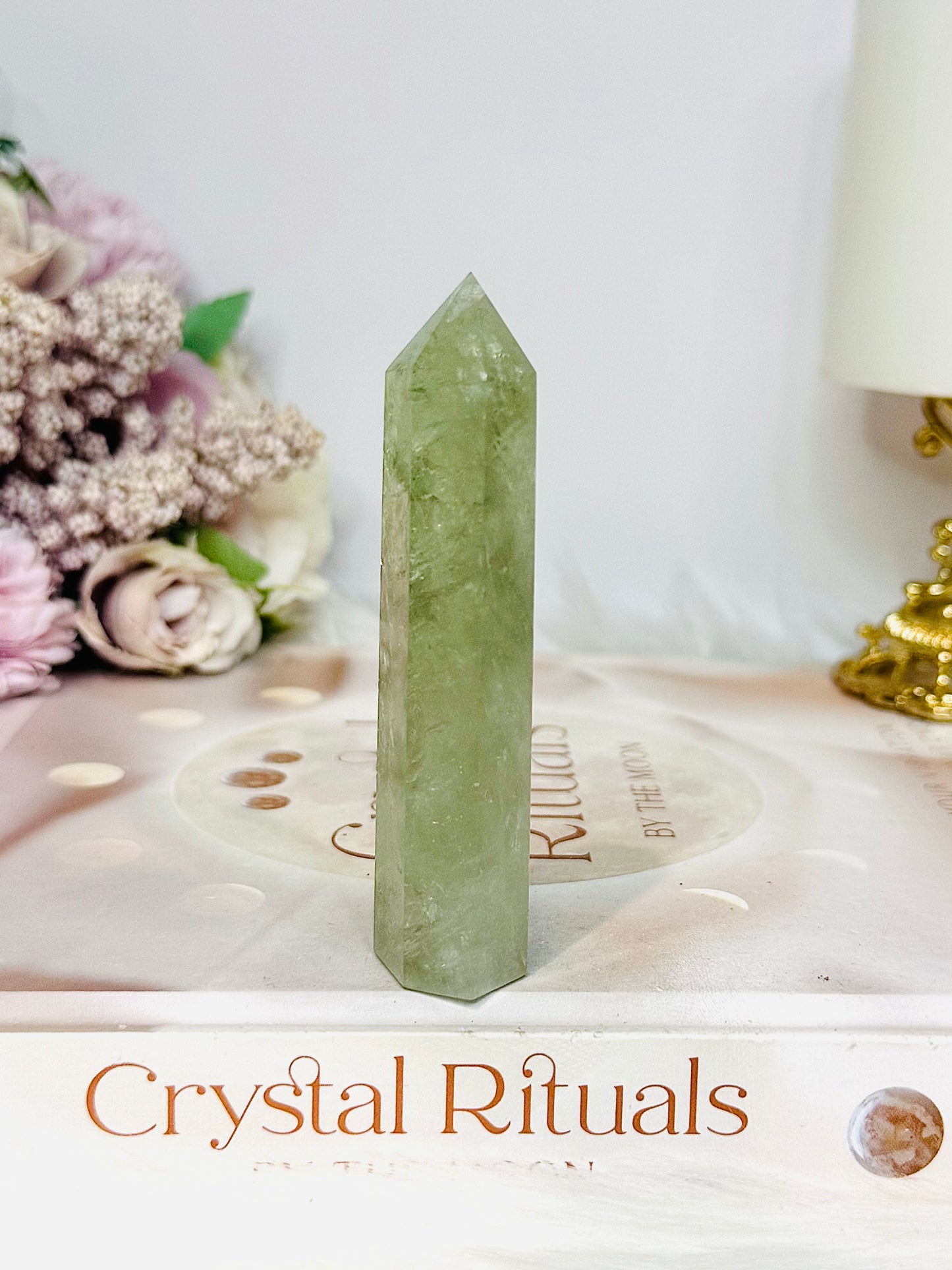 Prasiolite (green amethyst) Tower 9cm