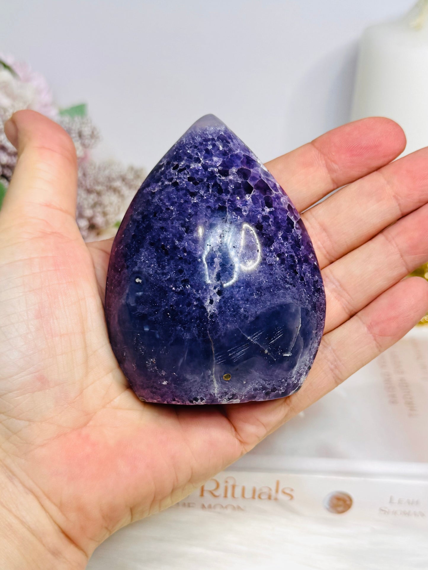 Amethyst Druzy Cluster Flame 8.5cm