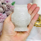 Clear Quartz Carved Owl 8cm 312g