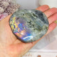 Large Labradorite Carved Heart with Purple Flash 9cm