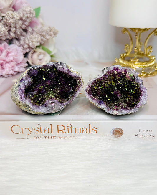 Aura Druzy Moroccan Geode (dyed) 169g