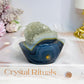Druzy Agate Carved Freeform 193g