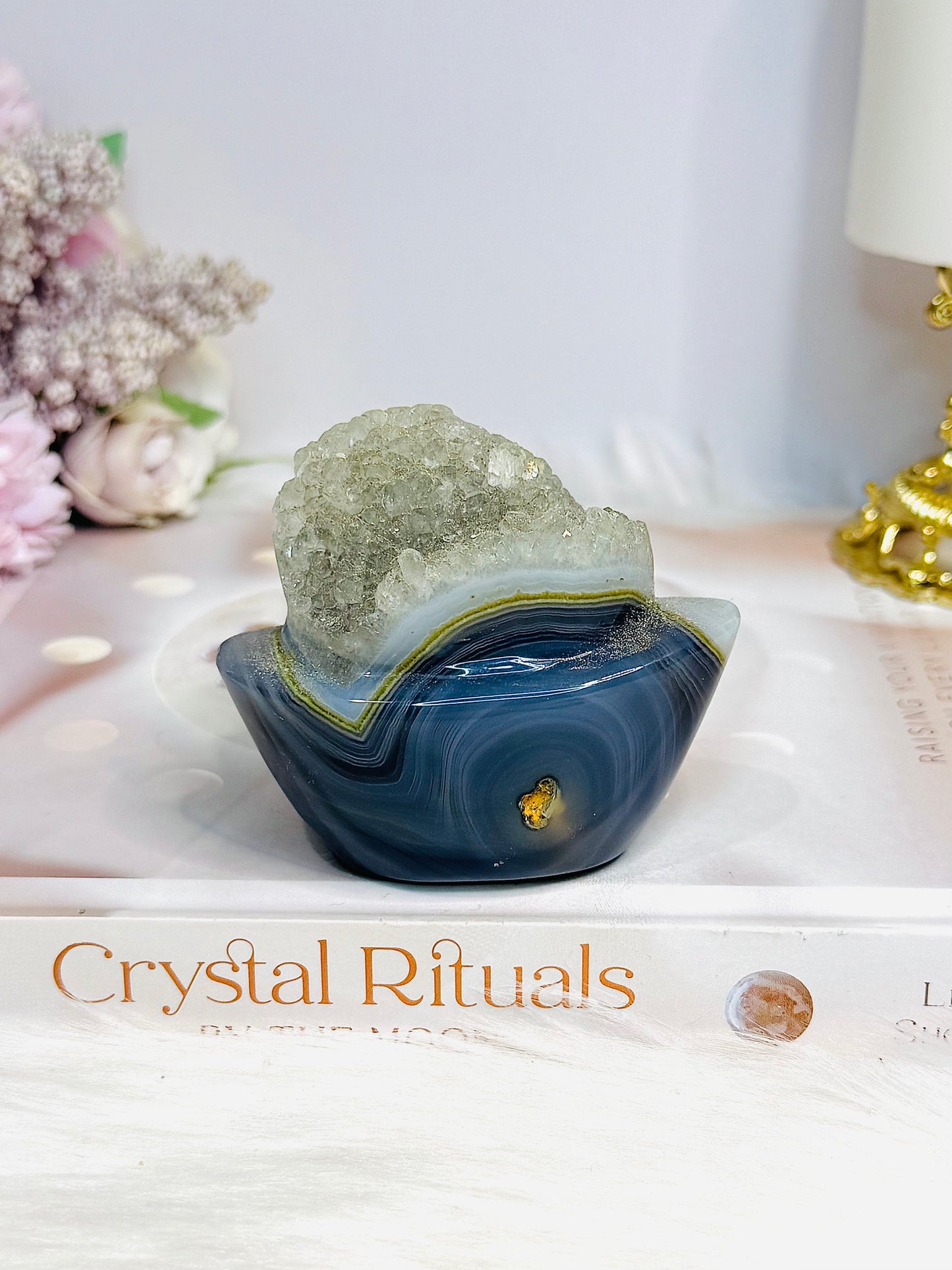 Druzy Agate Carved Freeform 193g