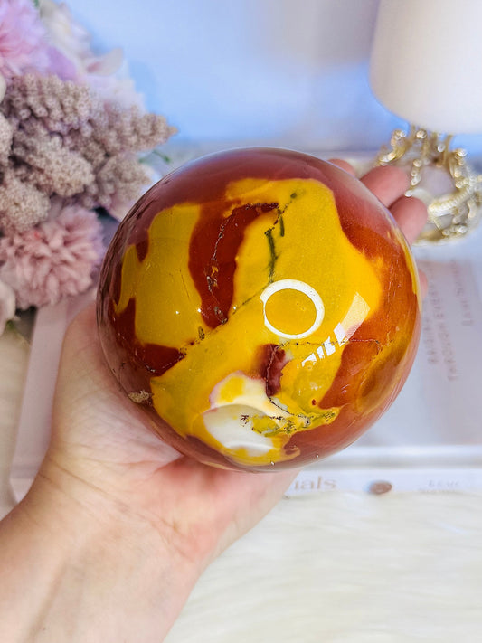 ⚜️ SALE ⚜️ Large 1.27KG Mookaite Jasper Sphere On Stand