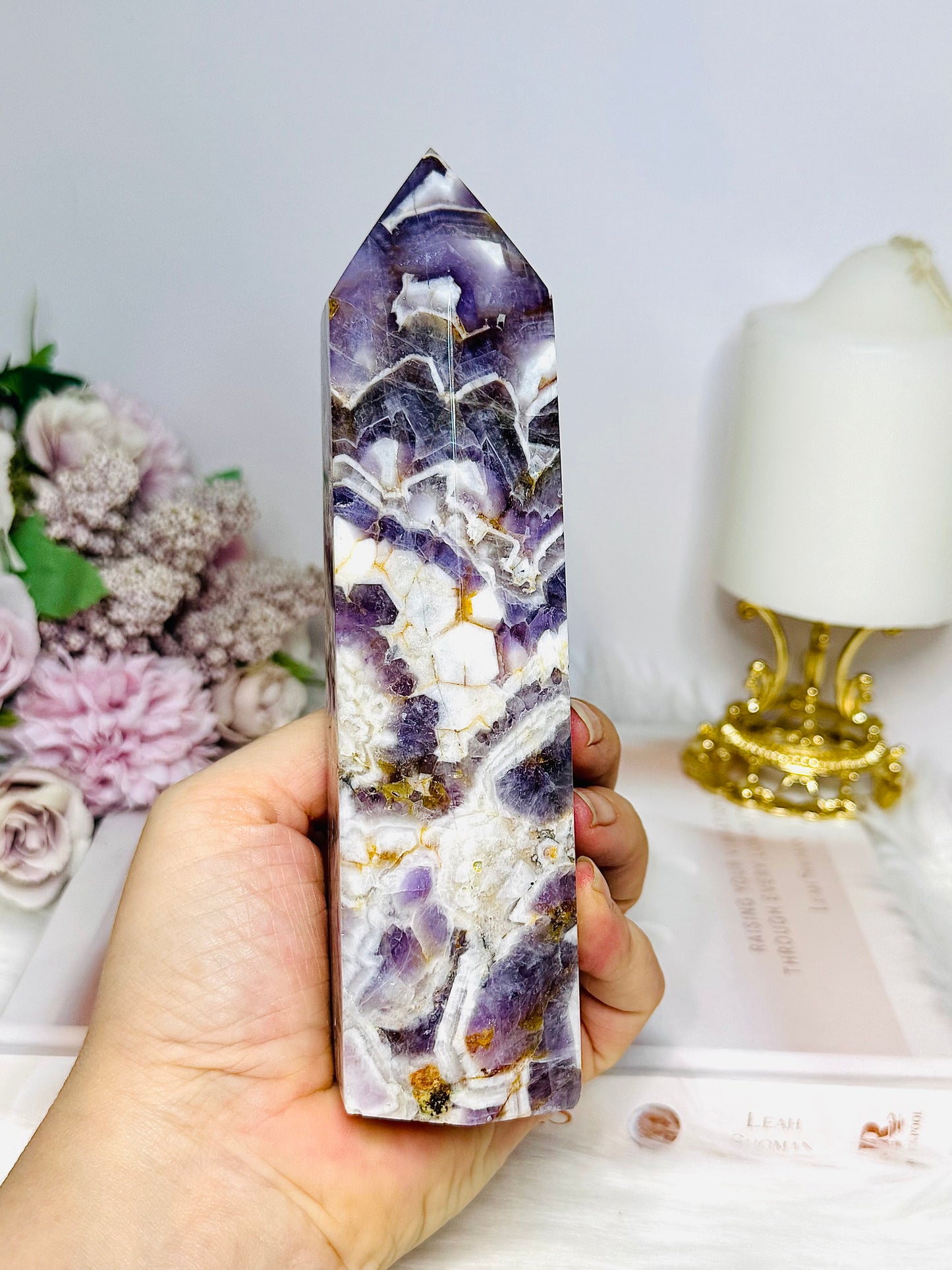 Large Dream | Chevron Amethyst Tower 17cm 563g