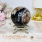 Large Purple Mica Flashy Sphere On Stand 393g