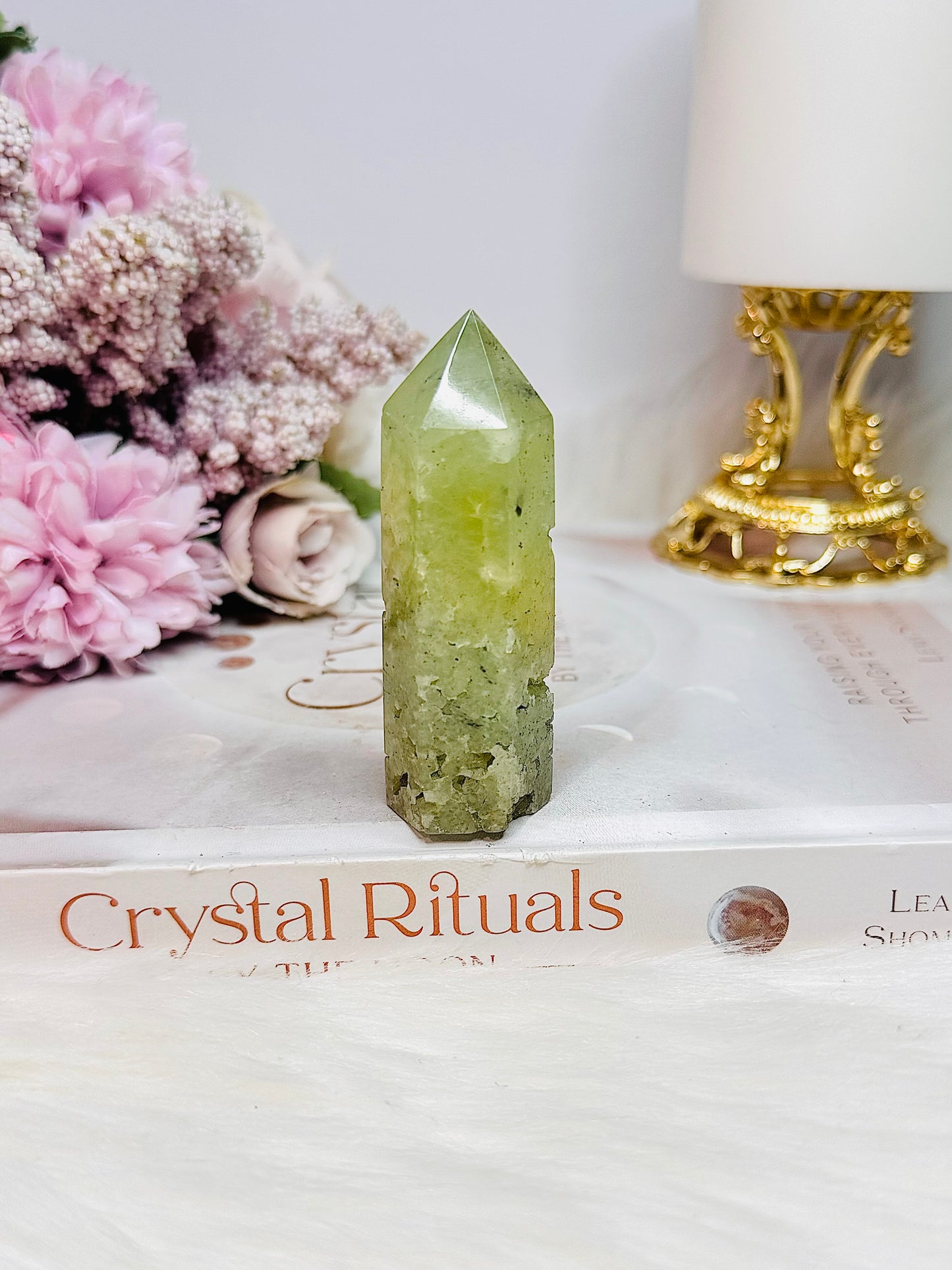 Lovely Prehnite Natural Tower 7cm