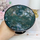 Moss Agate Druzy Spinning Top Table H:10cm W:12cm