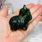 Green Jade Highland Cow Carving 6cm