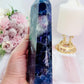 Wow!! Brilliant Large Chunky Double Fluorite Tower with Stunning Rainbows 16.5cm 653grams