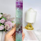 Tall Watermelon Fluorite Tower 20.5cm with Rainbows