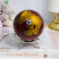 Large Mookaite Jasper Sphere on Stand 604g