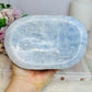 Large Blue Calcite Carved Bowl 15cm 1.13KG