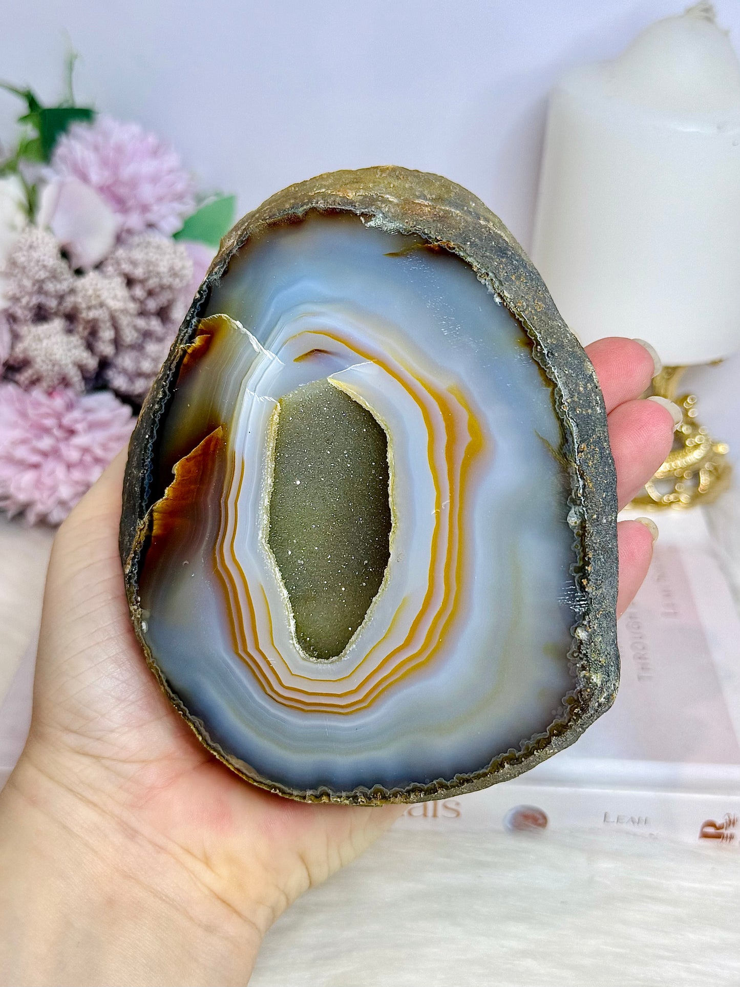 Large Natural Druzy Agate Jewellery Box | Geode 1.17KG