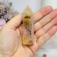 Dentrictic Leaf Rose Quartz Tower 8cm