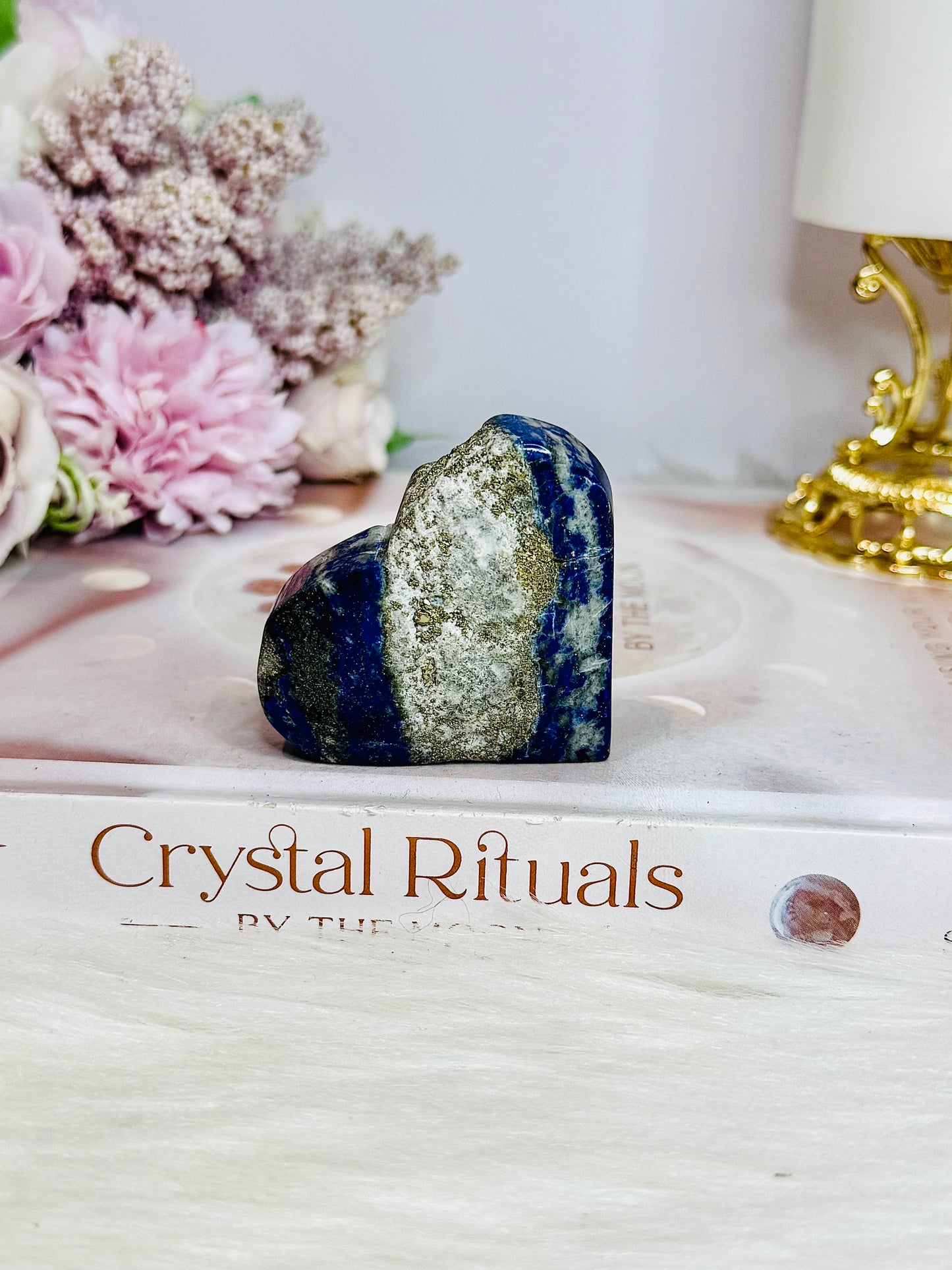 Lapis Lazuli Carved Heart 5cm