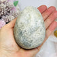 Large Blue Celestite Egg On Stand 521g