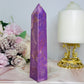 High Grade Rare Natural Phosphosiderite Carved Tower From USA 15cm