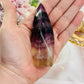 Purple Fluorite Carved Flame 10cm