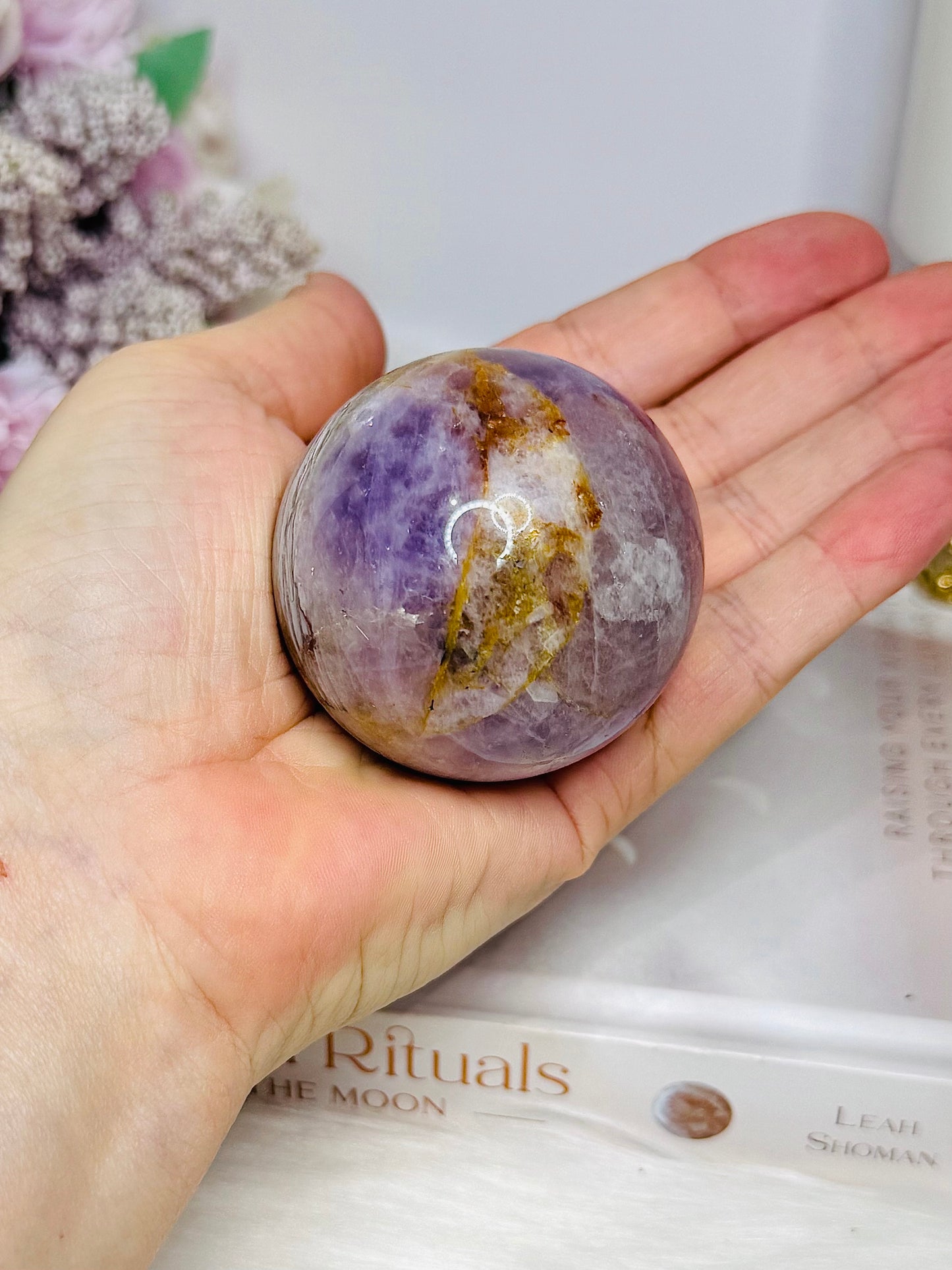 Crazy Lace Amethyst Sphere on Stand 201g