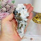 Natural Calcite Specimen with Pyrite & Black Tourmaline Inclusions 11.5cm 252g